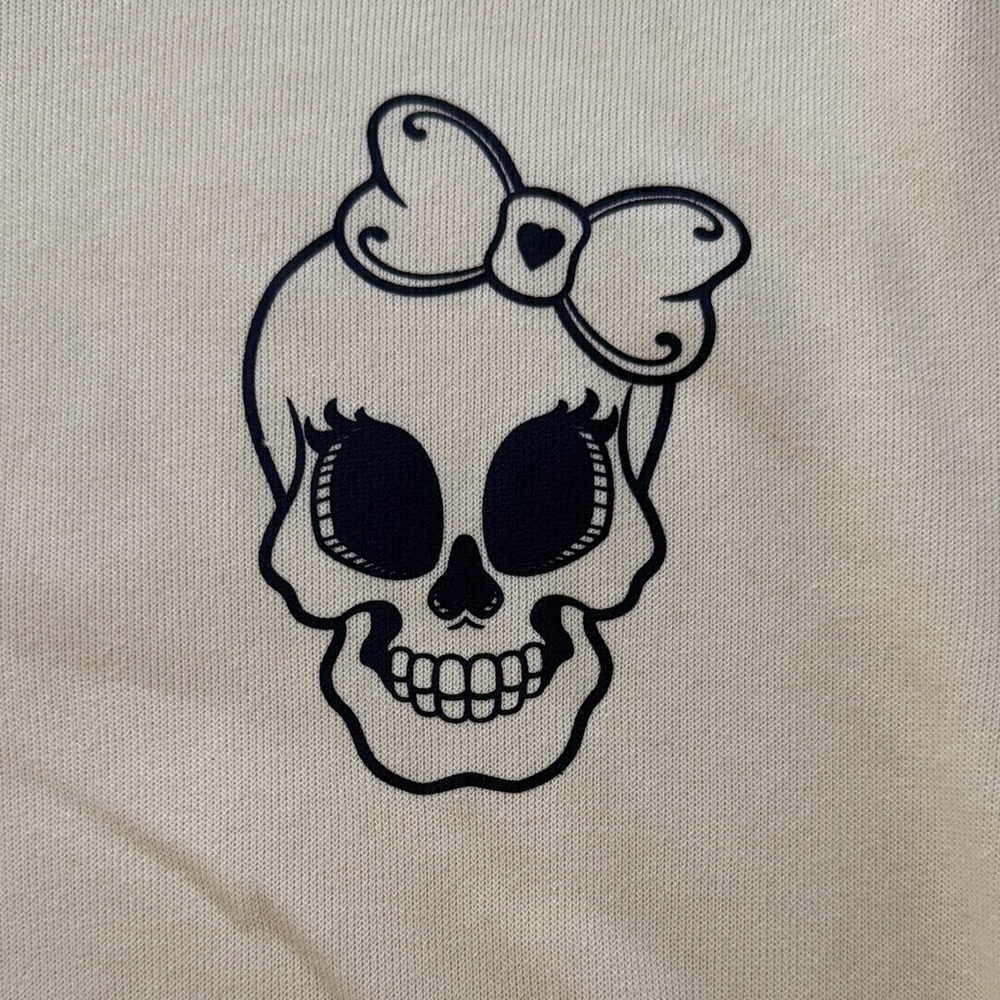 Skull Yellow Super Soft Hoodie with a message on the sleeve - NEW!! - Picture 2 of 4